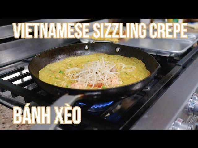 Vietnamese Sizzling Crepe with Dipping Sauce | Savory Pancake | Bánh Xèo | Recipe using Premix Flour