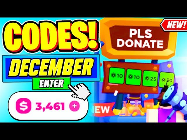 ️New️ ALL WORKING CODES For Pls Donate In December 2024 - Roblox Pls Donate Codes 2024