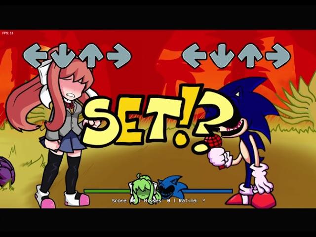 FNF | Monika chr vs Sonic exe | gameatheart | fnf mod | funny momment | #66 | 