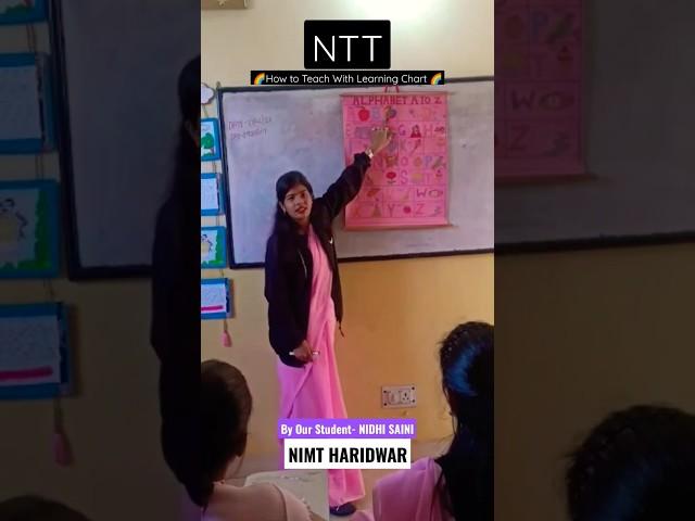 Teaching Demo with Learning Chart #short #shorts #ntt  #primaryschool #nurseryteacher #nimtharidwar