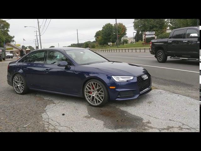 B9 S4 Stock Exhaust with Silencers Removed