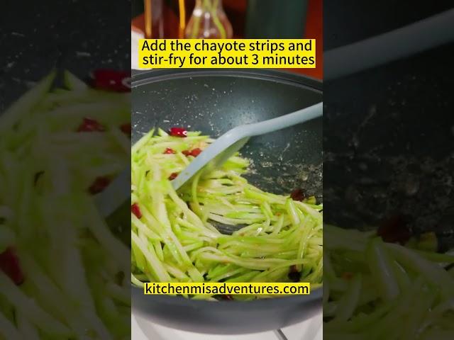 Stir Fry Chayote