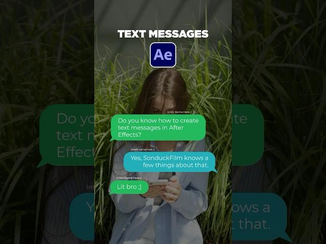 Create Animated Text Message Pop-Ups in After Effects #tutorial