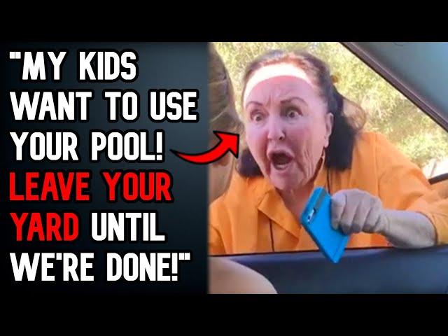 Karen "Forbids" Me Using My OWN POOL So Her Kids Can Use It! I LOCKED Her Out! - Reddit Stories