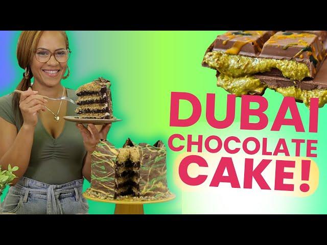 VIRAL Dubai Chocolate Bar turned into CAKE! | How to Cake It With Yolanda Gampp