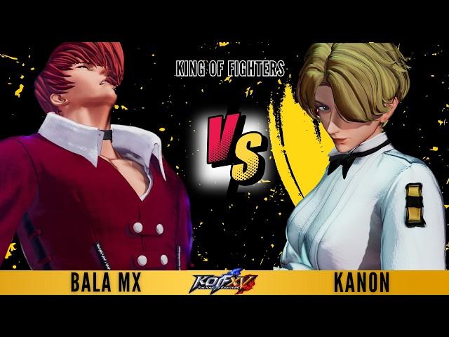 KOFXV Bala Mx (Kim/Rock/Iori) Vs Kanon (King/Chizuru/B.Mary) Combos Tech & entertaining Match #kofxv