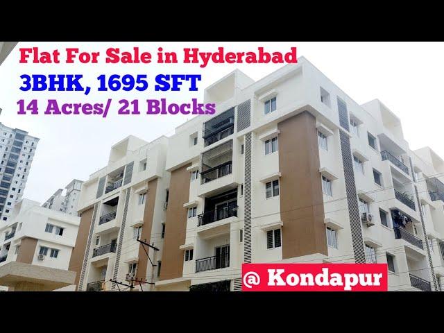 Flat For Sale in Hyderabad | 3BHK Ready To Move Flats in Kondapur Hyderabad | #kondapur #hyderabad