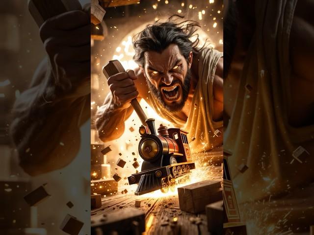 Oh no! Jesus destroyed the boys toy train! #jesus #trivia #bible #god #faith #christian