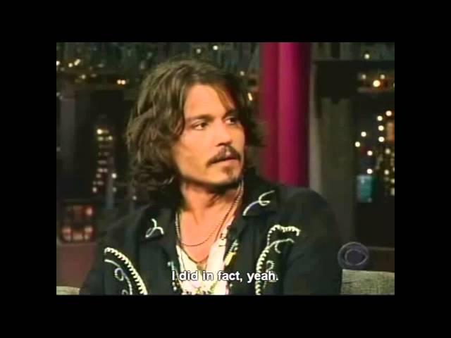 Letterman having a hard time with Johnny Depp (Eng Sub)