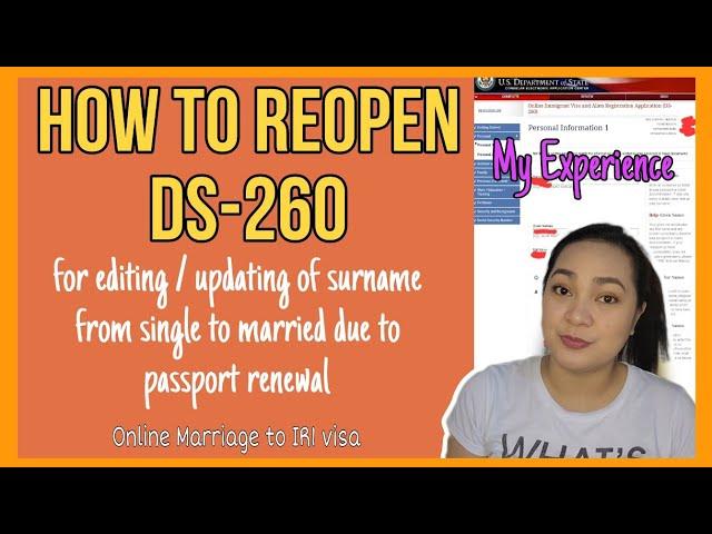 How to Reopen DS 260 | My Experience | Mag pa reopen kapag may Schedule na for Interview | 2023