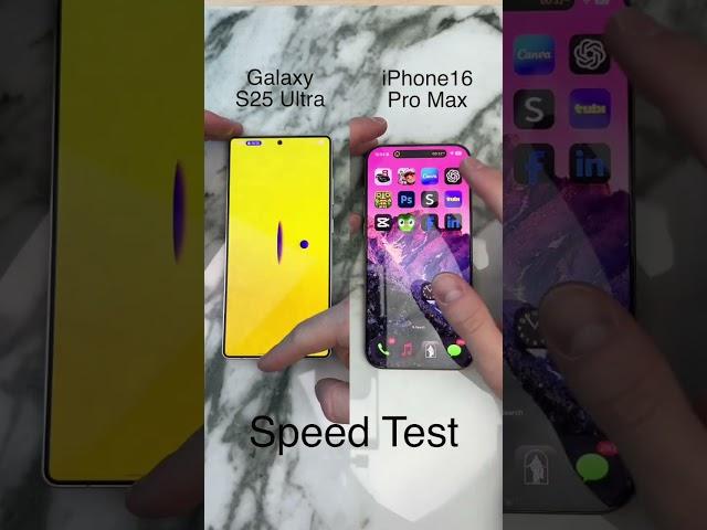 Galaxy S25 Ultra vs iPhone 16 Pro Max SPEED TEST – Which One is Faster?  #SpeedTest #SamsungVsApple