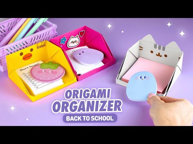 Origami Paper Box Cat Pusheen | How to make paper organizer