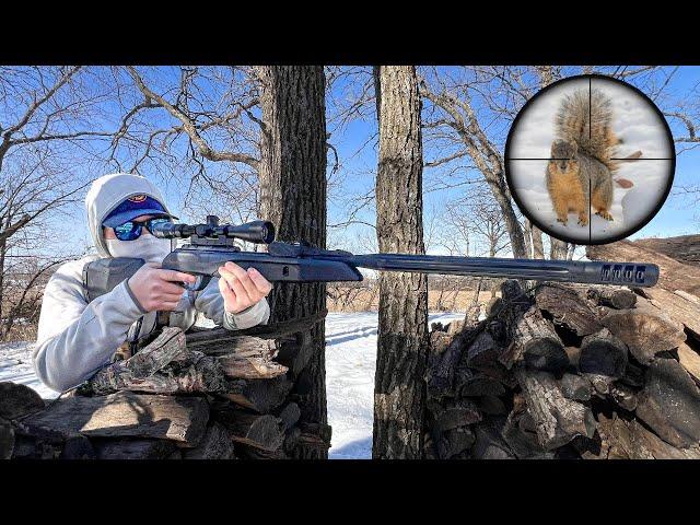 EPIC Scope Cam Snow Squirrel Hunting! (CATCH CLEAN COOK)