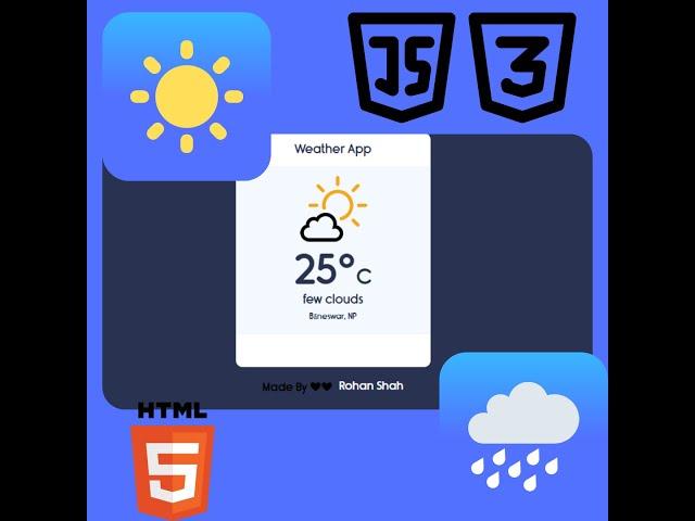 Weather App With HTML, CSS And JavaScript