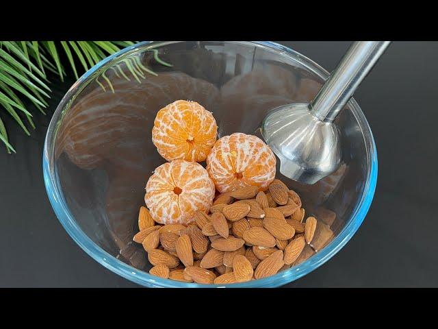 Whisk Mandarins with Almonds!My husband is shocked by the result! It only takes 5 minutes!