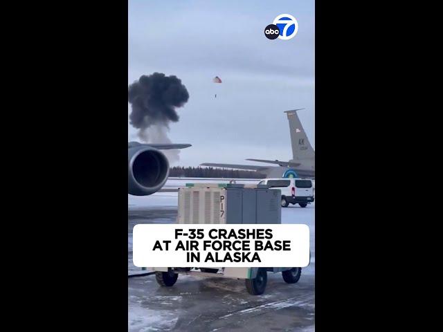 F-35 crashes at Eielson Air Force Base in Alaska as pilot ejects safely