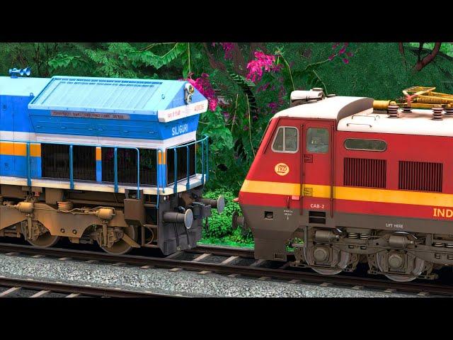 WAP4 to WDP4 LOCOMOTIVE CHANGE | BUMPY RAILROAD | Train Simulator | Railworks 3 | NTG GAMING