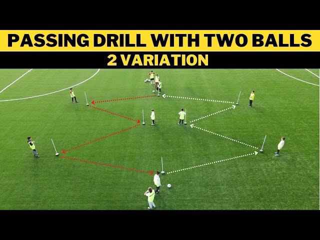 Passing Drill With Two Balls | 2 Variation | Football/Soccer Training | U13+