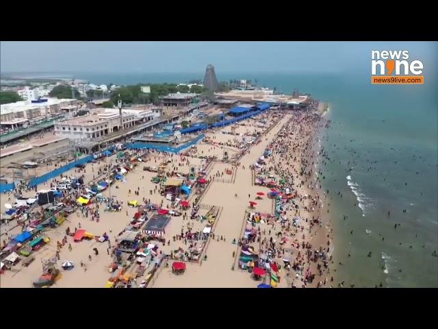 Drone Footage : Devotees at Tiruchendur Murugan Temple for Kanda Sashti Festival | News9