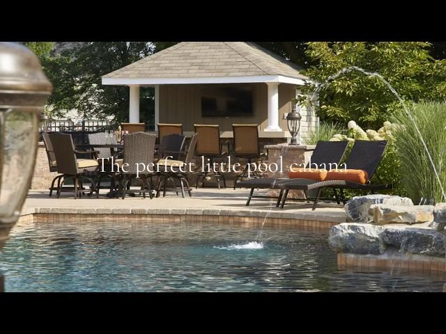 Custom Poolside Bar Project and More | Easton, PA | Homestead Structures Siesta Pool Houses