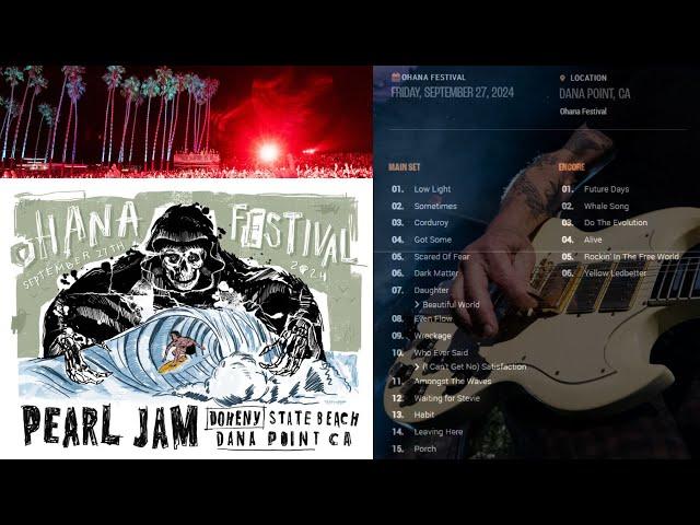 Pearl Jam - 2024 - Dana Point, CA - September 27th - Full Live Show - Ohana Festival - Dark Matter