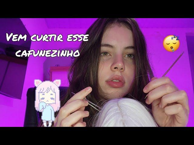 ASMR CATANDO PIOLHOS NA SUA CABEÇA | cafuné intenso