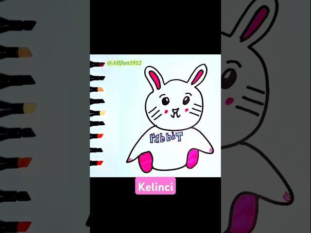 Menggambar dan mewarnai kelinci #drawing #art #coloring #mewarnai #kelinci #rabbit #shorts