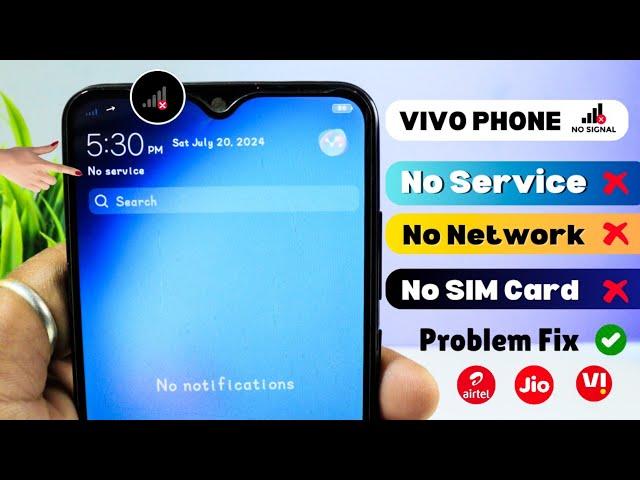 Solved Vivo Phone Mobile NO SERVICE And No Network Problem 2024 | How to fix No Service Sim Card