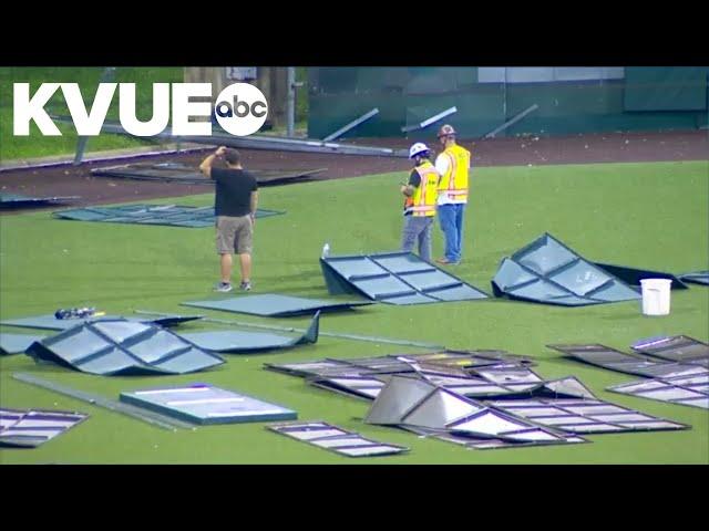 Longhorns' baseball field damaged from Central Texas storms