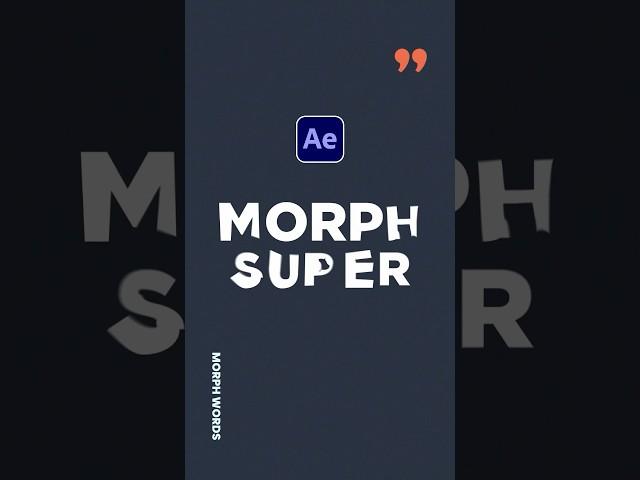 Morph Words Into Other Words Transition in After Effects #tutorial