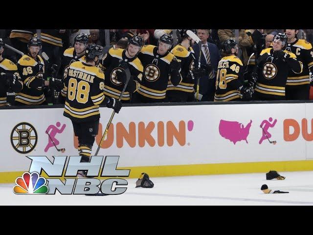 David Pastrnak nets fourth hat trick of season for Bruins vs. Canadiens | NBC Sports