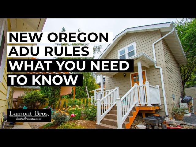 New ADU rules for Portland and Oregon