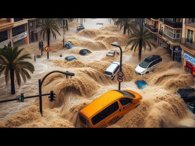 Chaos in Portugal ! Albufeira hit by flash floods after heavy rain storm DANA