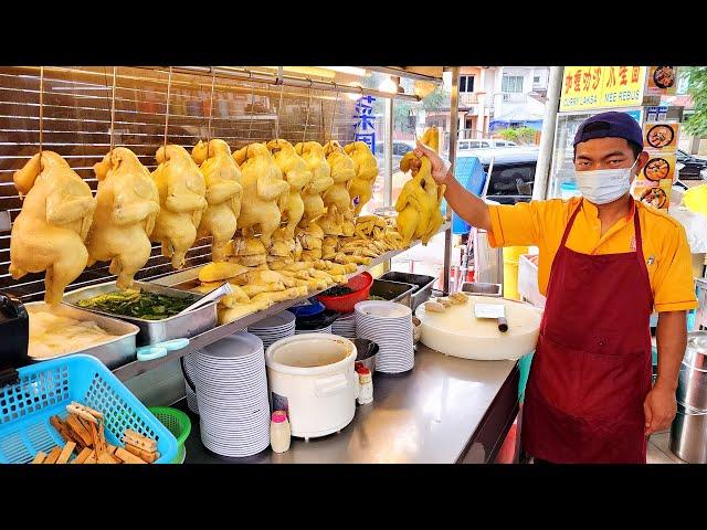 Chicken rice in bulk that sells out every day, Chicken Cutting Master, Malaysian Street Food