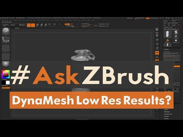 #AskZBrush: “DynaMesh is generating low resolution results? What is happening?”