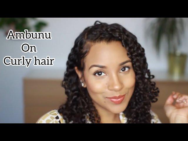 Ambunu shampoo on curly hair