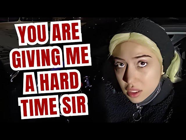 Entitled Woman Thinks Her POOR Disguise Can Fool a Law Officer!