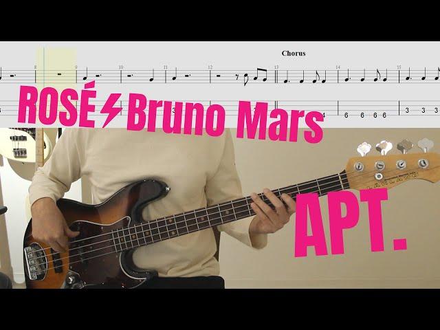 Your BASS practice is getting more fun│ROSÉ & Bruno Mars - APT.│BASS TAB