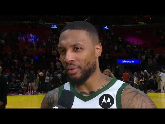 Damian Lillard talks 37-point game, NBA Cup and more after win vs. Heat | NBA on ESPN