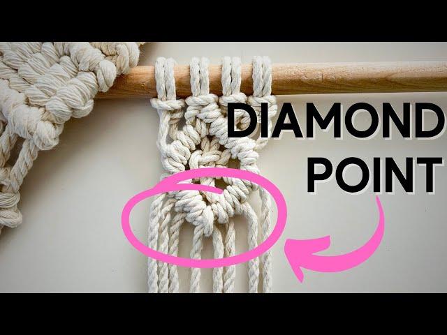 The trick for the PERFECT POINT on your macrame DIAMONDS!