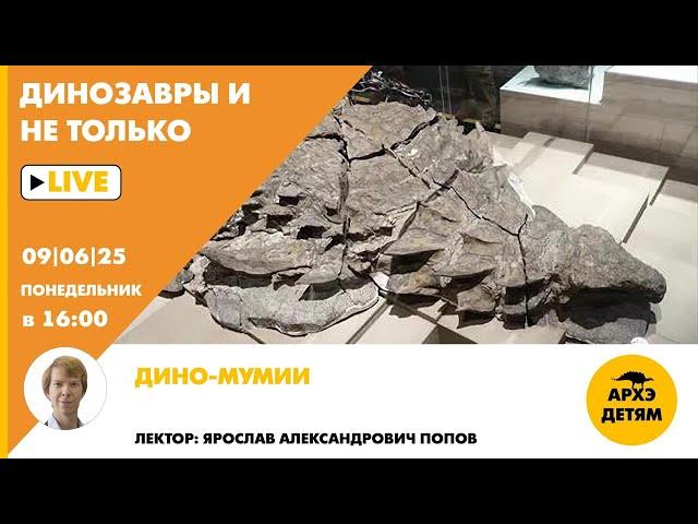 Занятие "Дино-мумии" рубрики "Динозавры и не только" с Ярославом Поповым