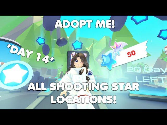 DAY 14: ALL the SHOOTING STAR Locations *50 STARS* INCLUDING SPECIAL STAR in Adopt me!