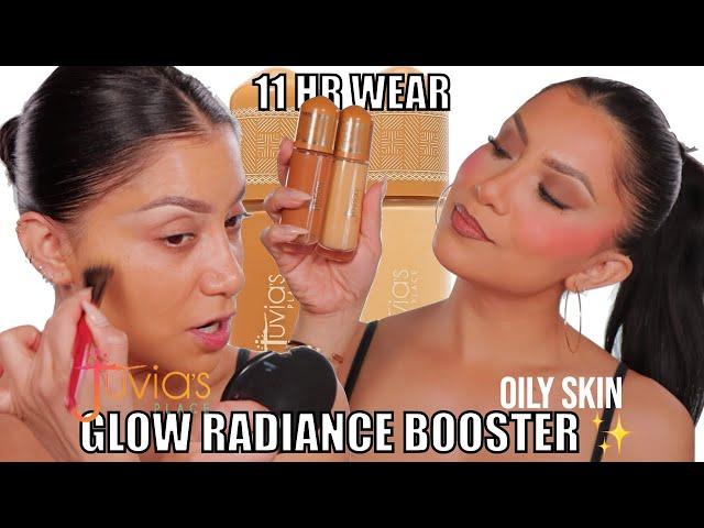 *new*JUVIA'S PLACE I AM MAGIC GLOW RADIANCE BOOSTER REVIEW & 11HR WEAR TEST *oily skin*| MagdalineJ