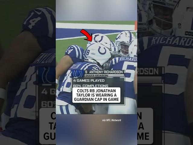 Jonathan Taylor is rockin' the guardian cap in the Colts game #shorts