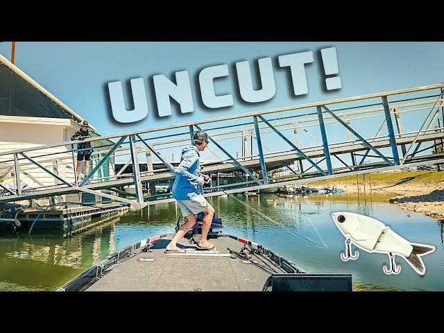 Fishing For Giants At Marina Boat Docks! (Uncut Bass Fishing Tips)