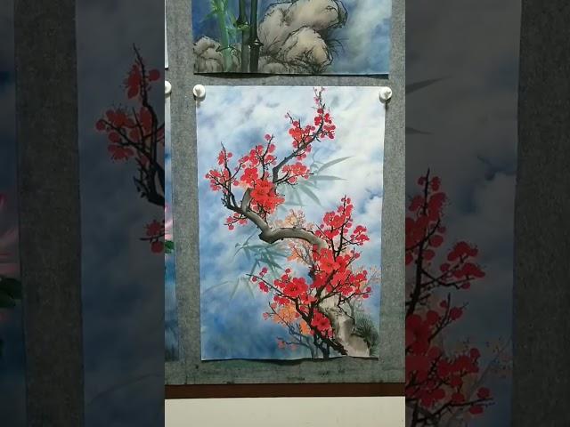 山静尘清，水参如是观。天高云浮，月喻本来心 。 #逸雨斋 #书法国画 #art #chineseart #paintingtutorial