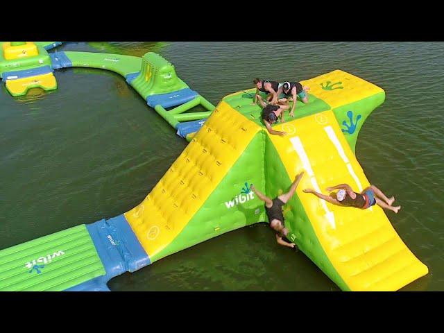 Nerf Blasters Floating Island Battle | Dude Perfect