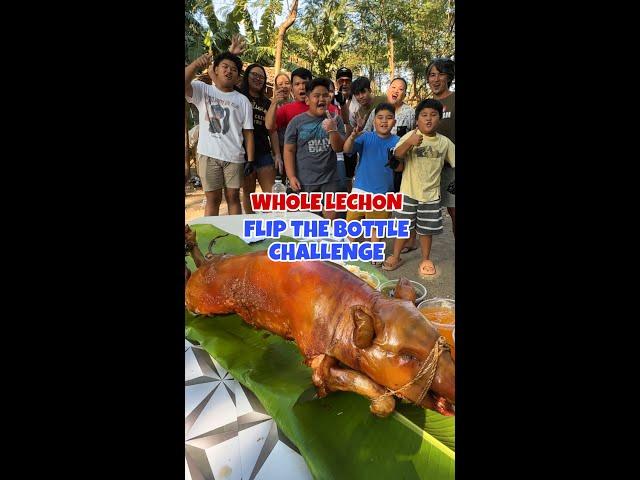 NATIVE LECHON! FLIP THE BOTTLE CHALLENGE! JUST LAFAM