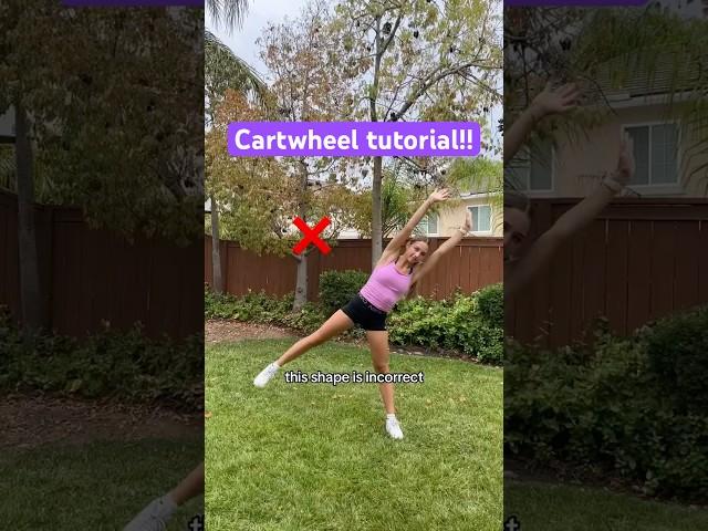 Learn a cartwheel in 1 MINUTE!! ‍️ #tutorial #cartwheel #cheer #dance #gymnastics #acro #howto