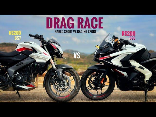 Bs7 NS200 vs RS200 Drag Race In Telugu #ns200 #bs7 #rs200 #dragrace